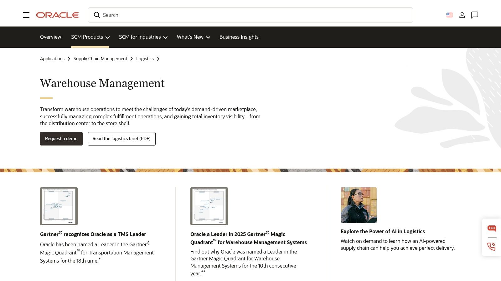 Oracle Fusion Cloud Warehouse Management (Oracle WMS Cloud)